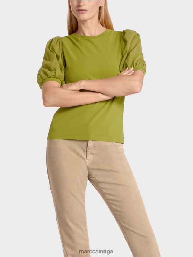 apģērbs dziļi olīvzaļa VRBHXD1145 Marc Cain sievišķīgs \"pārdomāt kopā\" ​​džemperis