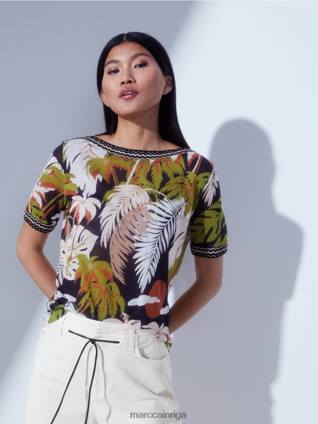 apģērbs dziļi olīvzaļa VRBHXD1146 Marc Cain džemperis \"adīts Vācijā\"