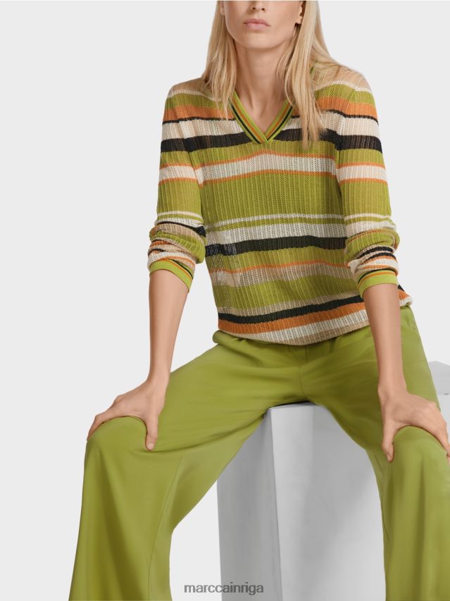 apģērbs dziļi olīvzaļa VRBHXD1147 Marc Cain džemperis \"adīts Vācijā\"