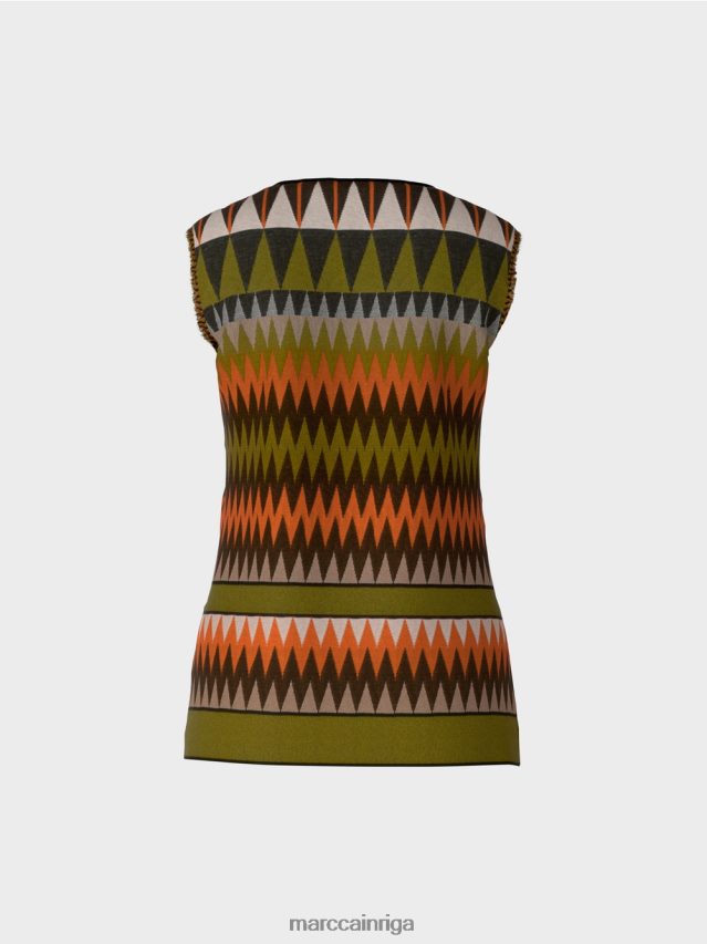 apģērbs dziļi olīvzaļa VRBHXD1148 Marc Cain džemperis \"adīts Vācijā\"