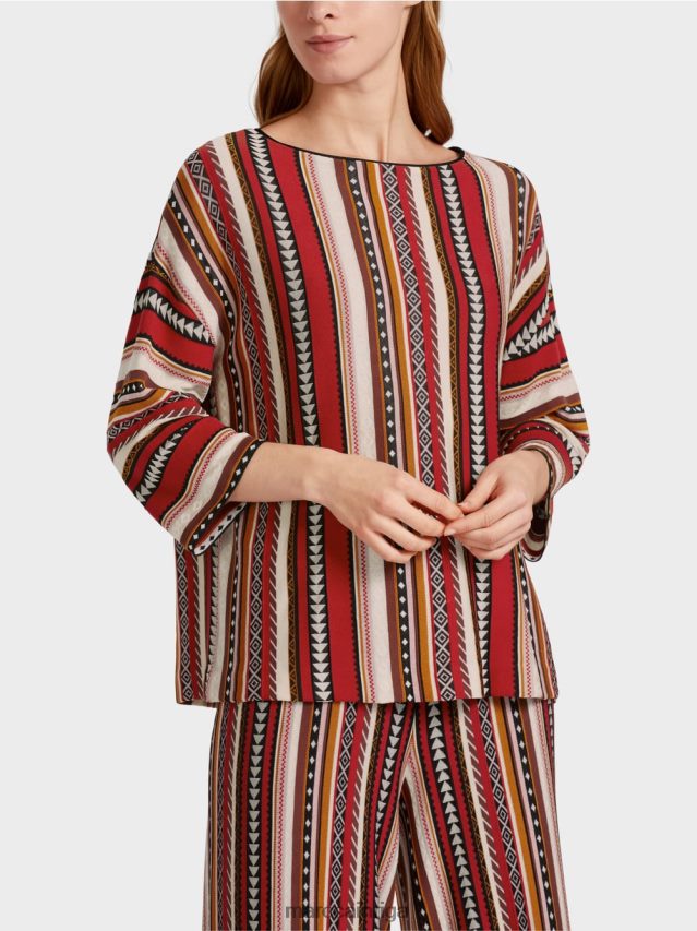 apģērbs dziļi sarkans VRBHXD1130 Marc Cain džemperis \"adīts Vācijā\"