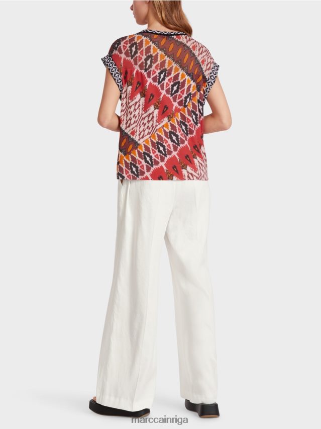 apģērbs dziļi sarkans VRBHXD1131 Marc Cain džemperis \"adīts Vācijā\"