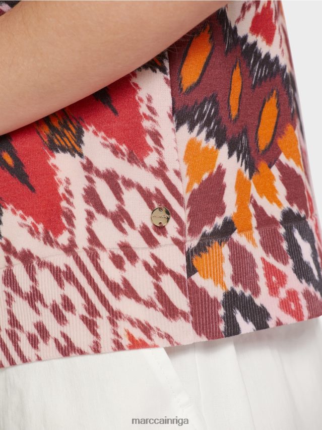 apģērbs dziļi sarkans VRBHXD1131 Marc Cain džemperis \"adīts Vācijā\"