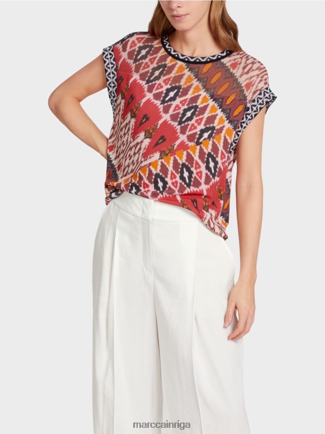 apģērbs dziļi sarkans VRBHXD1131 Marc Cain džemperis \"adīts Vācijā\"