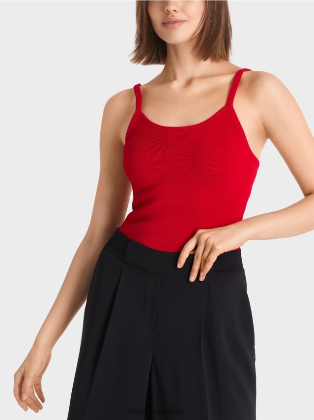 apģērbs dziļi sarkans VRBHXD1132 Marc Cain \"pārdomāt kopā\" ​​tops