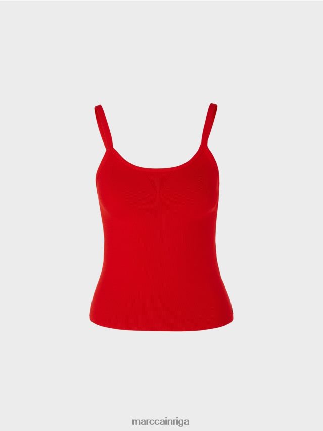 apģērbs dziļi sarkans VRBHXD1132 Marc Cain \"pārdomāt kopā\" ​​tops