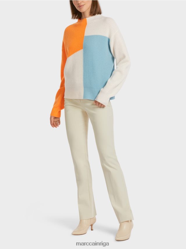 apģērbs dzidrs oranžs VRBHXD1208 Marc Cain lielizmēra adīts džemperis