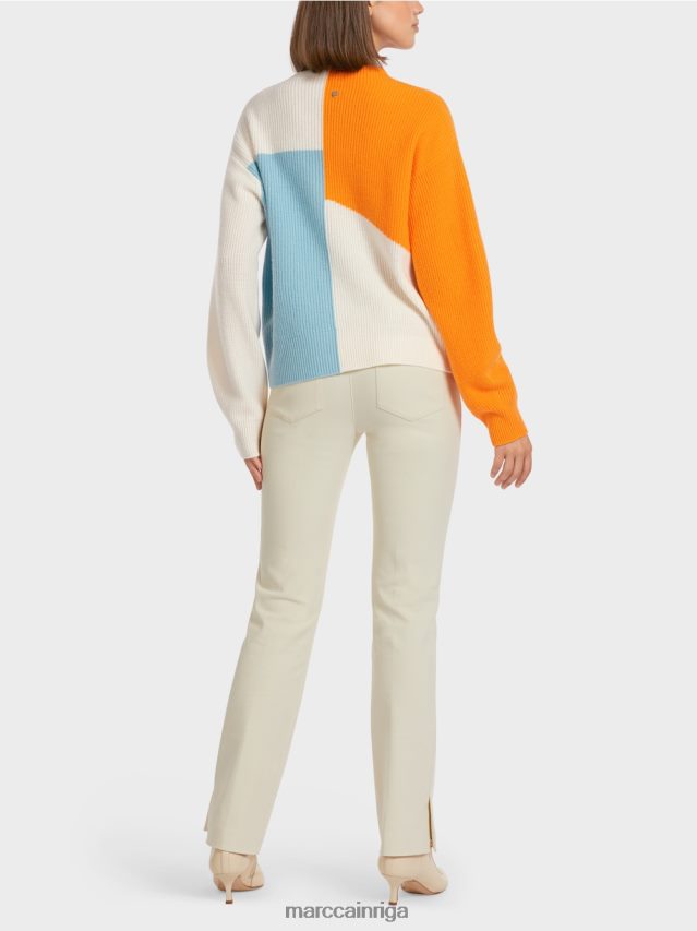 apģērbs dzidrs oranžs VRBHXD1208 Marc Cain lielizmēra adīts džemperis
