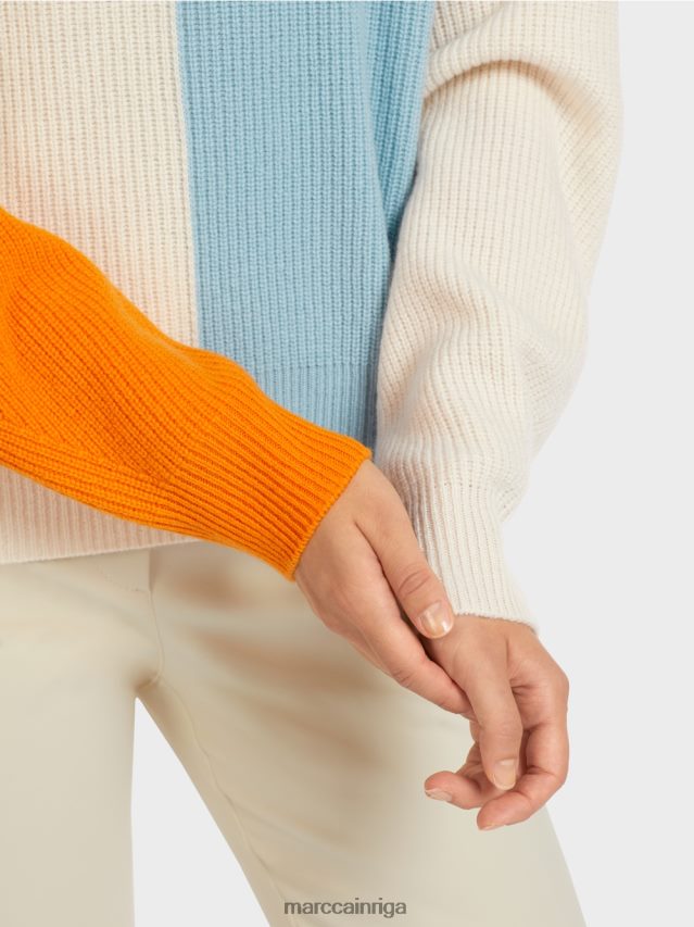 apģērbs dzidrs oranžs VRBHXD1208 Marc Cain lielizmēra adīts džemperis