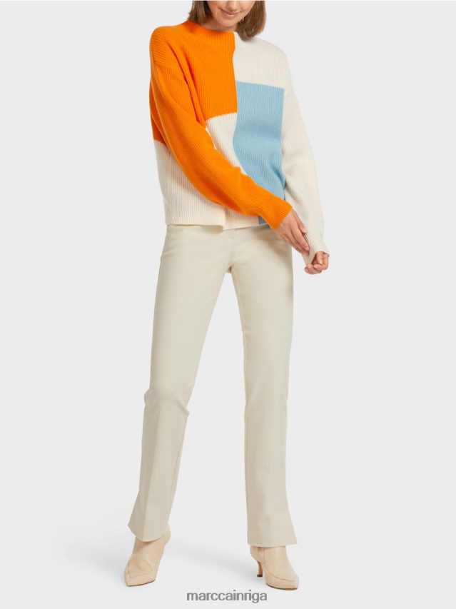 apģērbs dzidrs oranžs VRBHXD1208 Marc Cain lielizmēra adīts džemperis