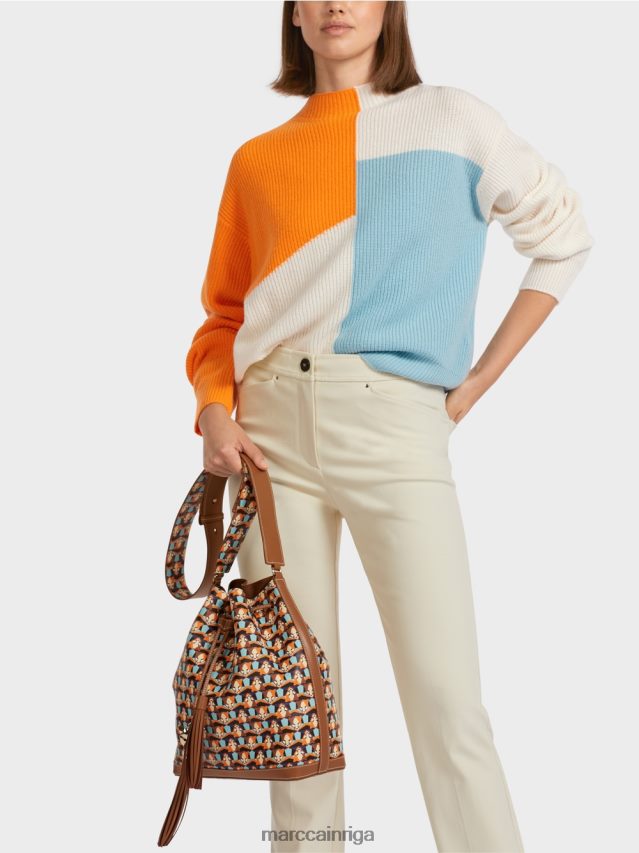 apģērbs dzidrs oranžs VRBHXD1208 Marc Cain lielizmēra adīts džemperis