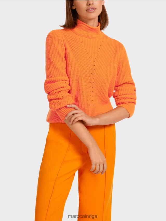 apģērbs dzidrs oranžs VRBHXD1211 Marc Cain vilnas džemperis \"adīts Vācijā\"
