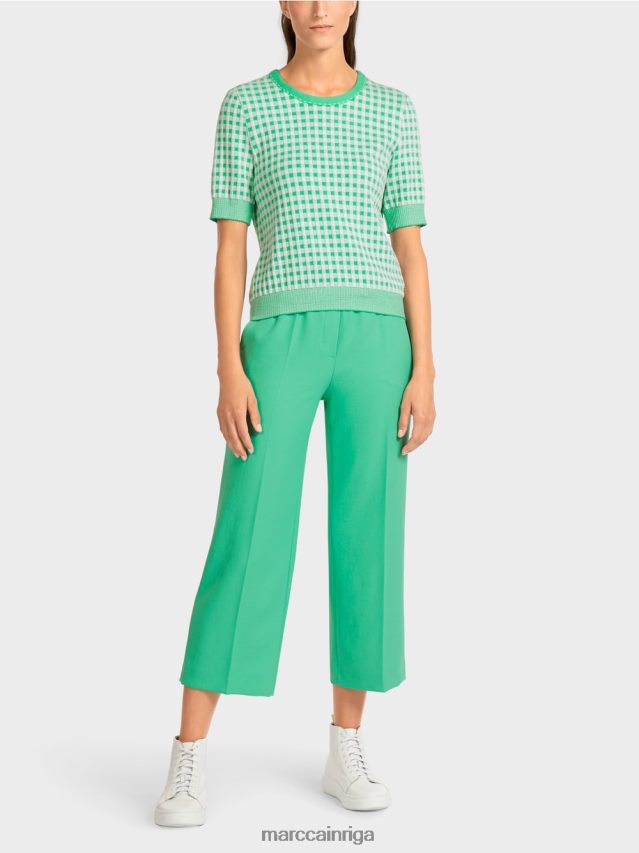 apģērbs gaišs skuķis VRBHXD1173 Marc Cain vichy čekas džemperis "adīts Vācijā"