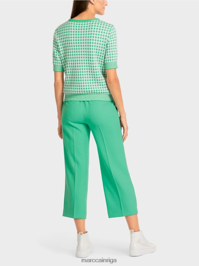 apģērbs gaišs skuķis VRBHXD1173 Marc Cain vichy čekas džemperis \"adīts Vācijā\"