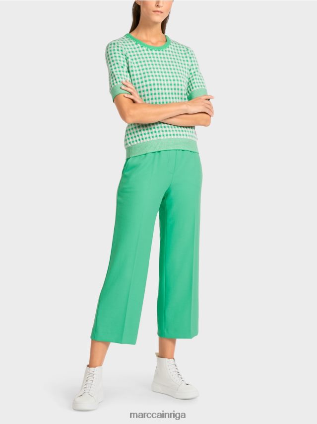 apģērbs gaišs skuķis VRBHXD1173 Marc Cain vichy čekas džemperis \"adīts Vācijā\"