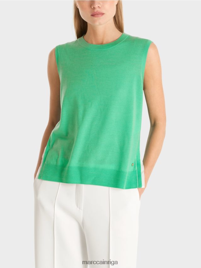 apģērbs gaišs skuķis VRBHXD1174 Marc Cain supersmalks trikotāžas tops