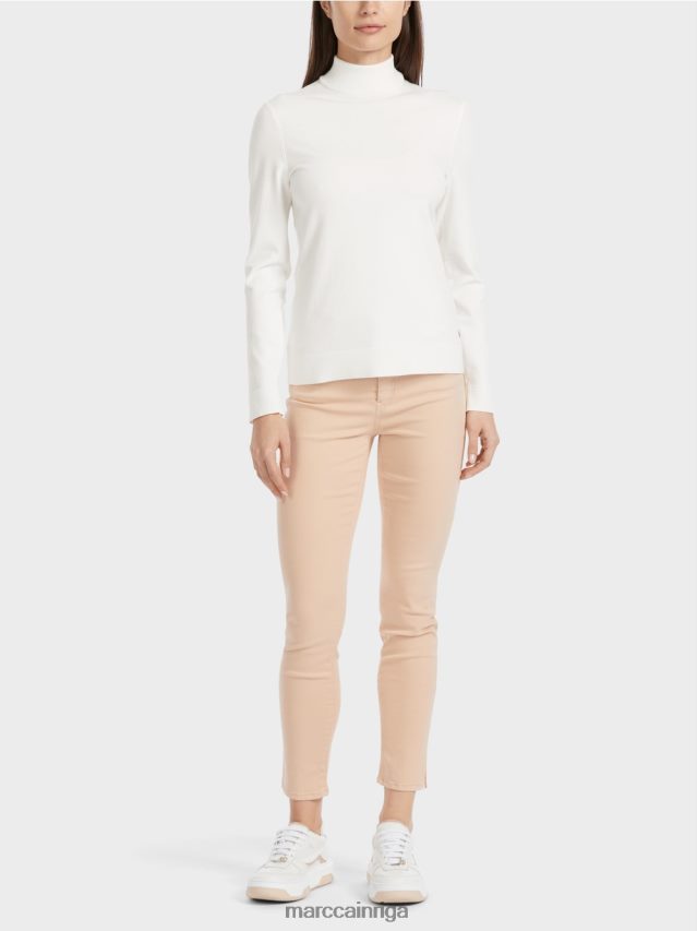 apģērbs gandrīz balts VRBHXD1076 Marc Cain smalka adīta "pārdomāt kopā" ​​džemperis