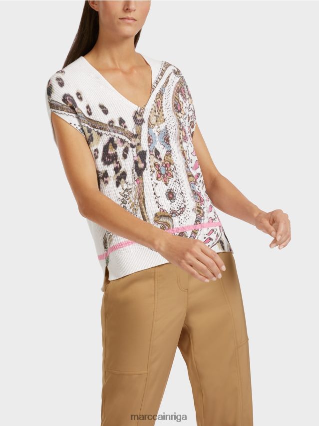 apģērbs gandrīz balts VRBHXD1155 Marc Cain slipover 100% ražots Vācijā