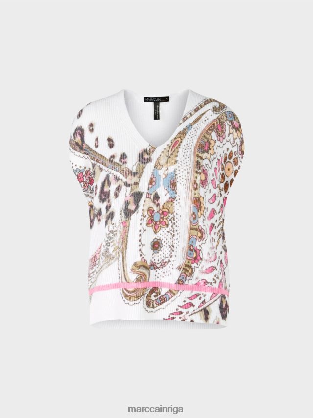 apģērbs gandrīz balts VRBHXD1155 Marc Cain slipover 100% ražots Vācijā