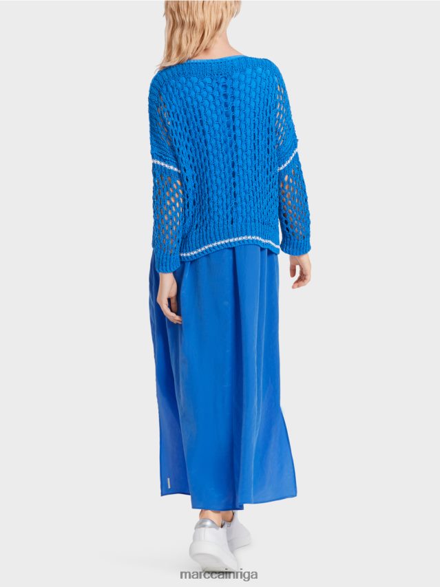 apģērbs jauns izpletņlēcējs VRBHXD1127 Marc Cain Vācijā adīta perforēta jaka