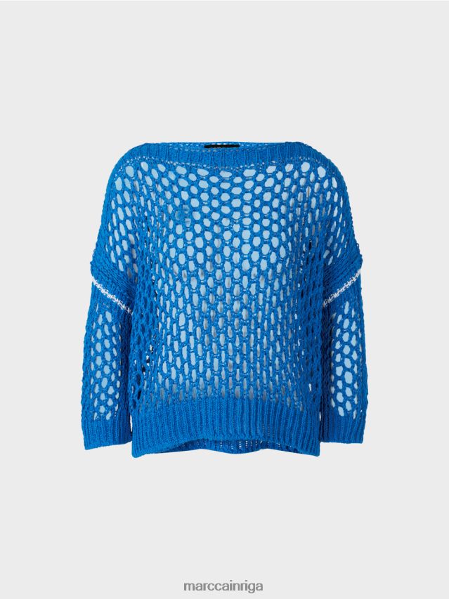 apģērbs jauns izpletņlēcējs VRBHXD1127 Marc Cain Vācijā adīta perforēta jaka