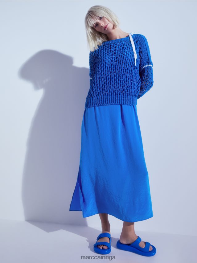 apģērbs jauns izpletņlēcējs VRBHXD1127 Marc Cain Vācijā adīta perforēta jaka