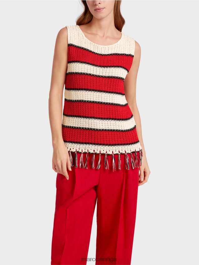 apģērbs krēms VRBHXD1129 Marc Cain \"pārdomāt kopā\" ​​trikotāžas tops