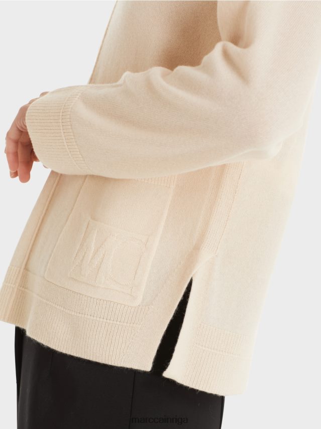 apģērbs krēms VRBHXD1196 Marc Cain elegants vilnas un kašmira džemperis