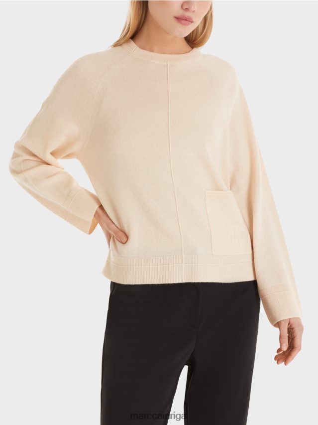 apģērbs krēms VRBHXD1196 Marc Cain elegants vilnas un kašmira džemperis