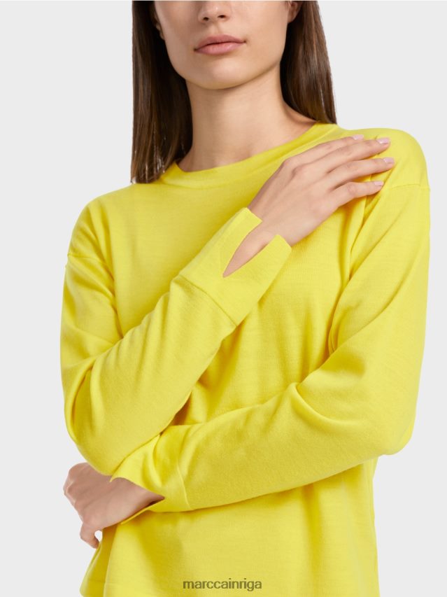 apģērbs mīksts citrons VRBHXD1121 Marc Cain \"pārdomāt kopā\" ​​džemperis