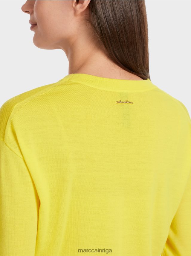 apģērbs mīksts citrons VRBHXD1121 Marc Cain \"pārdomāt kopā\" ​​džemperis