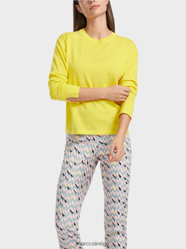 apģērbs mīksts citrons VRBHXD1121 Marc Cain \"pārdomāt kopā\" ​​džemperis