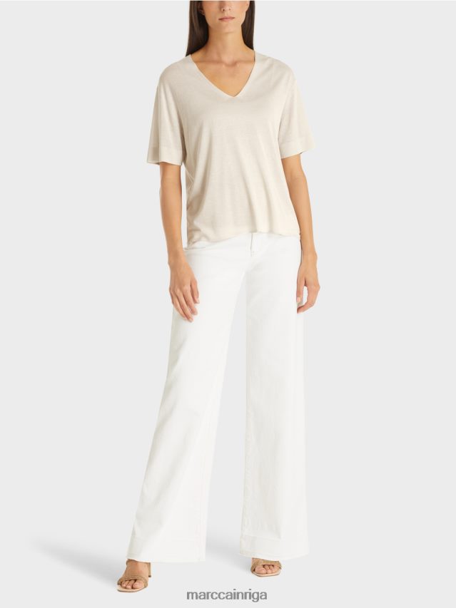 apģērbs mīksts pērļu melanžs VRBHXD1157 Marc Cain džemperis ar lureksa dziju