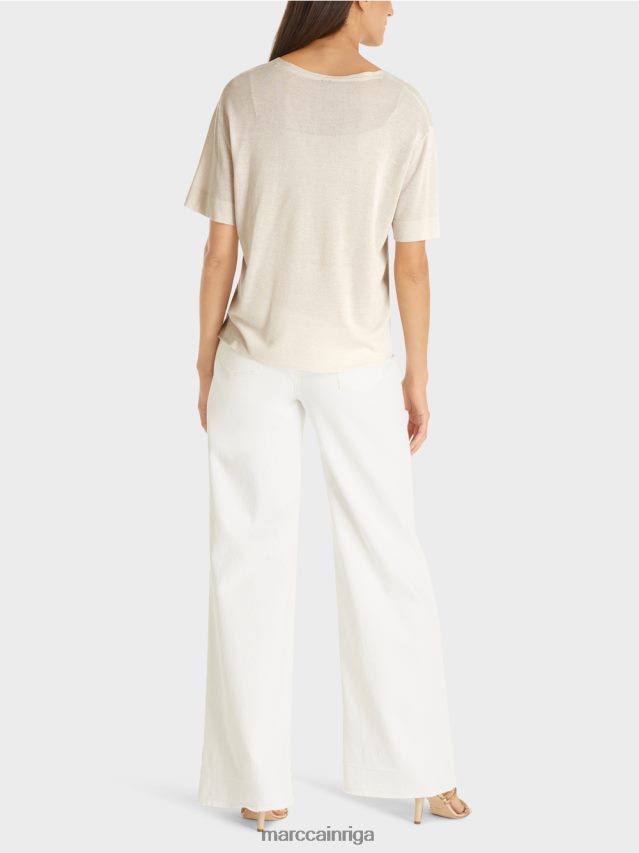 apģērbs mīksts pērļu melanžs VRBHXD1157 Marc Cain džemperis ar lureksa dziju