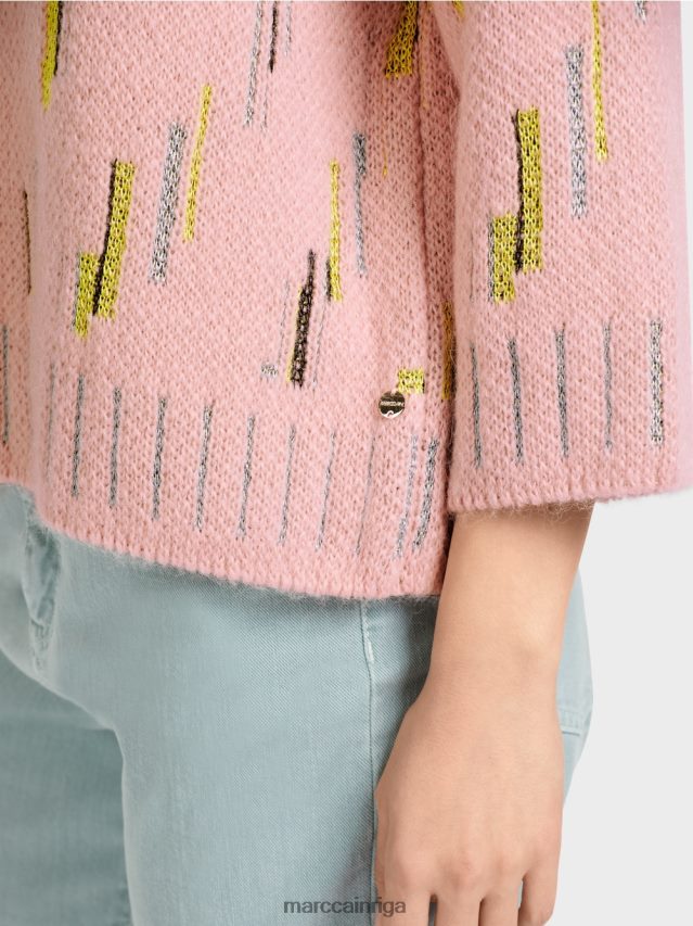 apģērbs mīksts pulveris rozā VRBHXD1111 Marc Cain džemperis adīts Vācijā