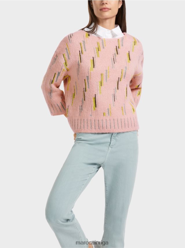 apģērbs mīksts pulveris rozā VRBHXD1111 Marc Cain džemperis adīts Vācijā