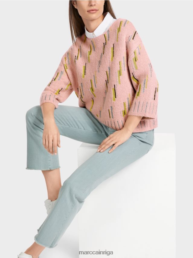 apģērbs mīksts pulveris rozā VRBHXD1111 Marc Cain džemperis adīts Vācijā