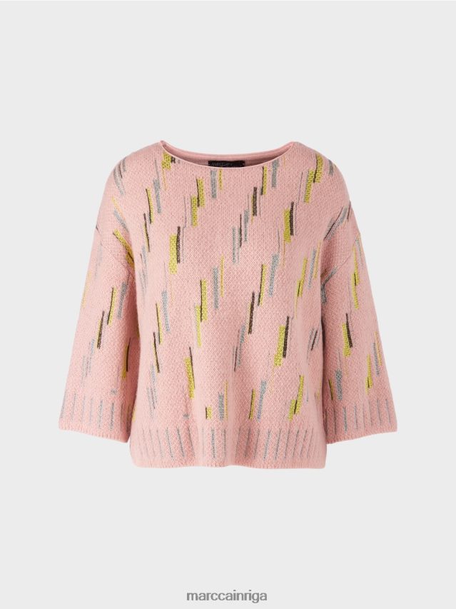 apģērbs mīksts pulveris rozā VRBHXD1111 Marc Cain džemperis adīts Vācijā