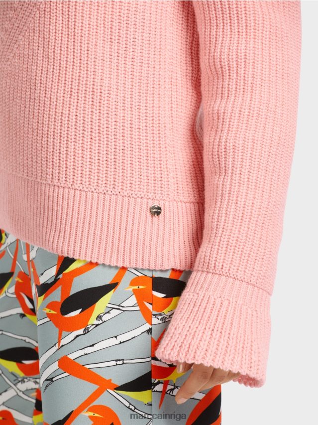 apģērbs mīksts pulveris rozā VRBHXD1117 Marc Cain elegants Vācijā adīts džemperis