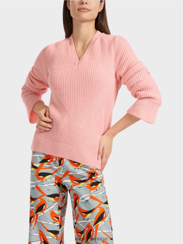 apģērbs mīksts pulveris rozā VRBHXD1117 Marc Cain elegants Vācijā adīts džemperis