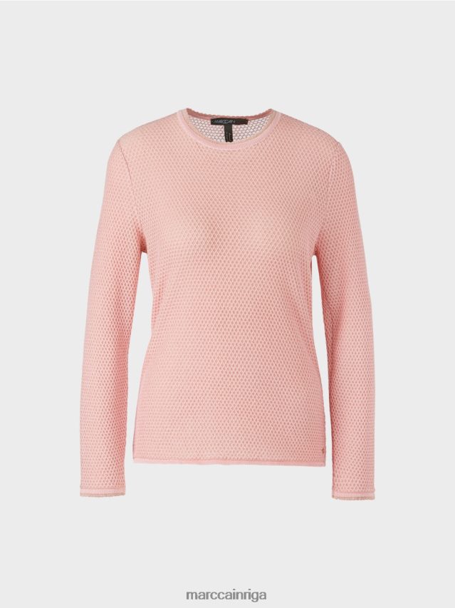 apģērbs mīksts pulveris rozā VRBHXD1118 Marc Cain lurex džemperis adīts Vācijā