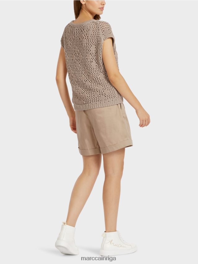 apģērbs maiga taupe VRBHXD1163 Marc Cain adīts tops bez piedurknēm