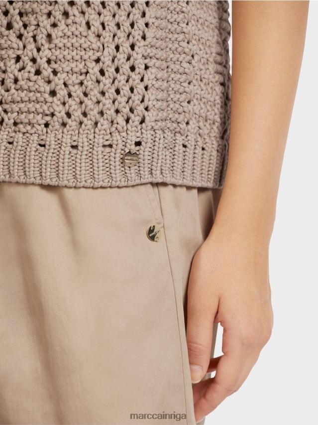 apģērbs maiga taupe VRBHXD1163 Marc Cain adīts tops bez piedurknēm