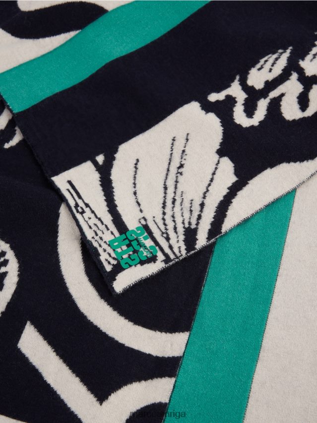 apģērbs mandeļu zieds VRBHXD1068 Marc Cain rakstaina smalka adīta šalle