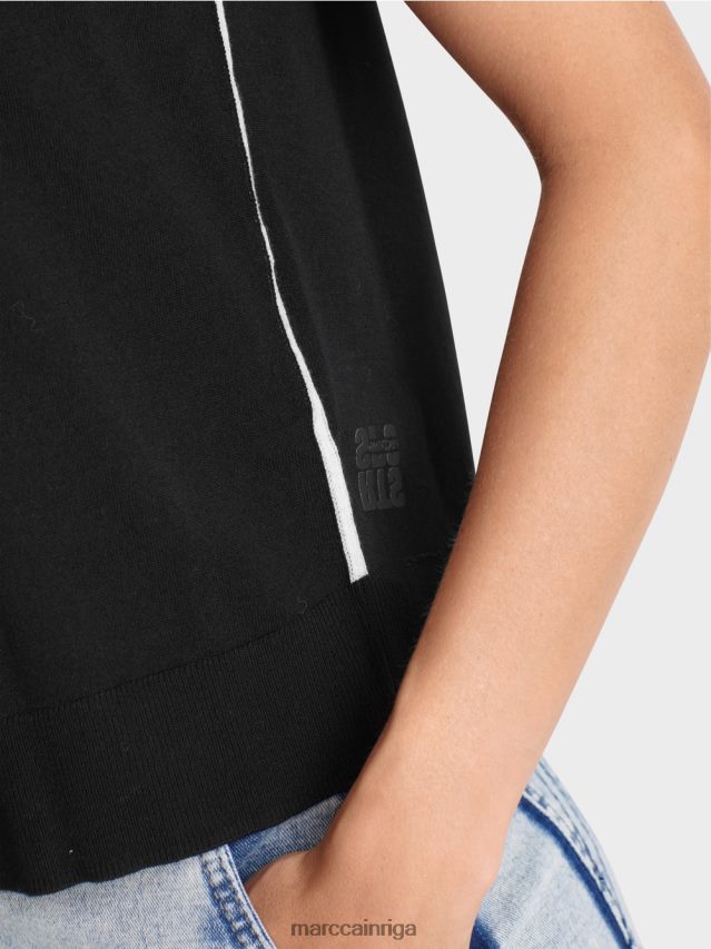 apģērbs melns VRBHXD1110 Marc Cain \"pārdomāt kopā\" ​​sliņķi