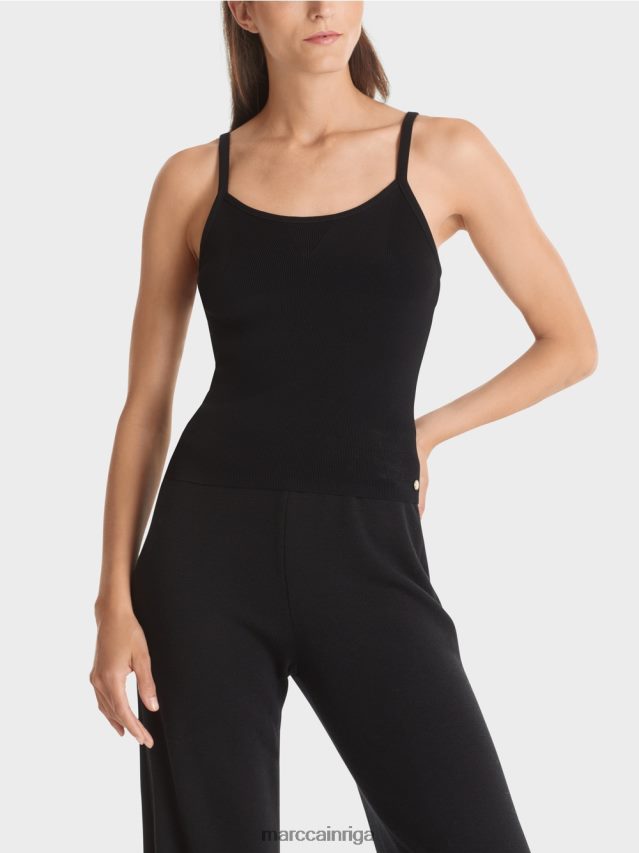 apģērbs melns VRBHXD1135 Marc Cain \"pārdomāt kopā\" ​​tops