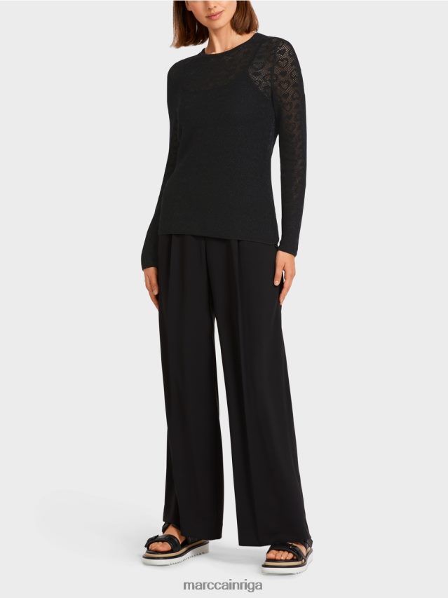 apģērbs melns VRBHXD1200 Marc Cain džemperis "adīts Vācijā"