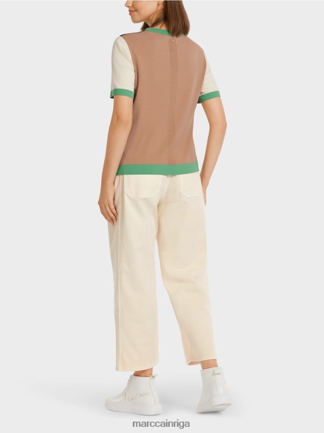 apģērbs melns VRBHXD1201 Marc Cain \"Rethink together\" krāsu bloku džemperis