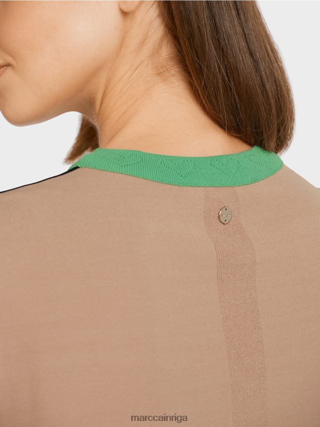 apģērbs melns VRBHXD1201 Marc Cain \"Rethink together\" krāsu bloku džemperis