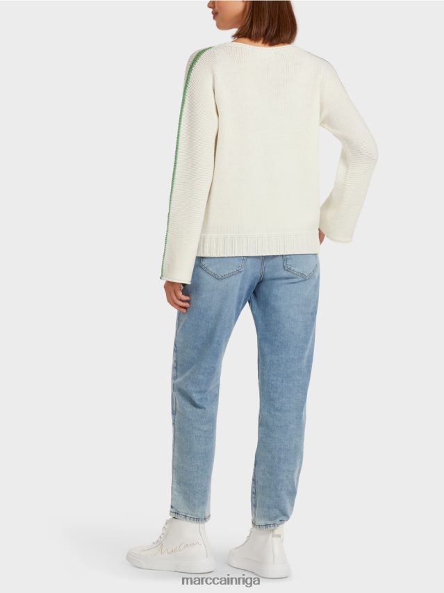 apģērbs sūnu zaļa VRBHXD1199 Marc Cain leoparda džemperis 100% ražots Vācijā